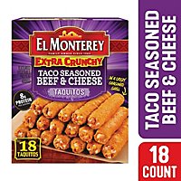 El Monterey Extra Crunchy Taco Seasoned Beef And Cheese Taquito 18 Count - 20.7 Oz - Image 1