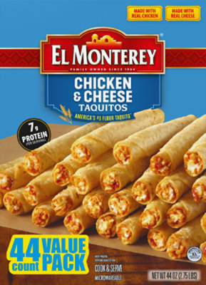 El Monterey Chicken And Cheese Taquito Large Value Pack - 2.75 Lb - Image 2