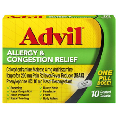 Advil Allergy Congestion - 10 Count - Image 1