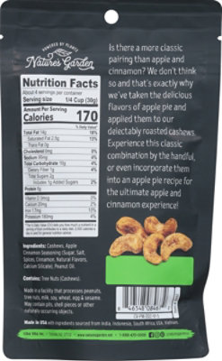 Natures Garden Apple Cinnamon Cashews - 4 Oz - Image 6