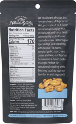 Natures Garden Baja Taco Cashews - 4 OZ - Image 6