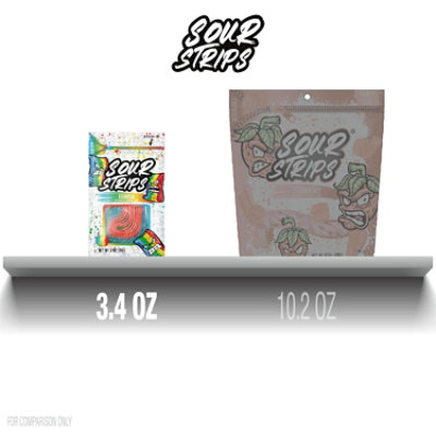 Rainbow Sour Strip Candy 12 Strips In Every Bag - 3.7 OZ - Image 5