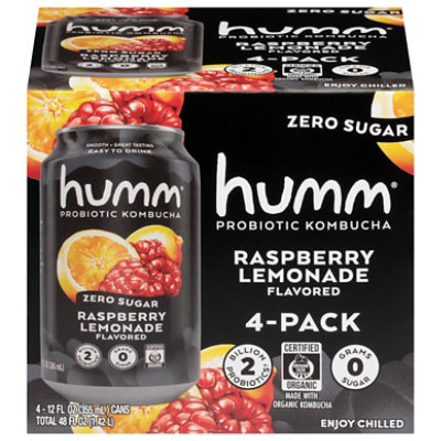 Humm Kombucha Raspberry Lemonade - 4-12 FZ - Image 2