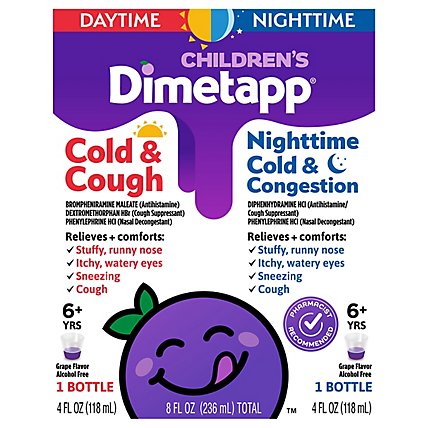 Childrens Dimetapp Cold Cough & Nighttime 8 Fl Oz - 8 FZ - Image 3