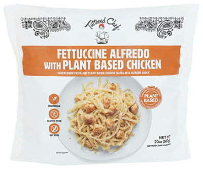 Tattooed Chef Fettuccini Alfredo With Plant Based Chicken Pouch - 20. Oz - Image 1