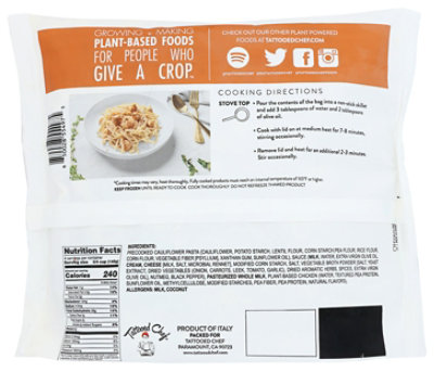 Tattooed Chef Fettuccini Alfredo With Plant Based Chicken Pouch - 20. Oz - Image 2