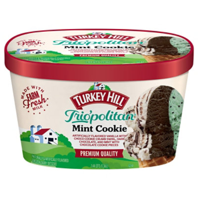 Turkey Hill Trio Politan Mint Cookie Premium Ice Cream - 46 Fl. Oz. - Image 3