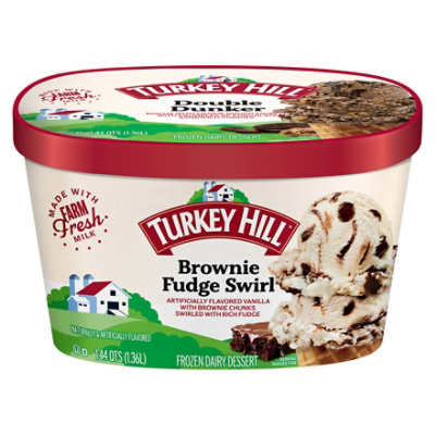 Turkey Hill Brownie Fudge Swirl Ice Cream - 46 Fl. Oz. - Image 3