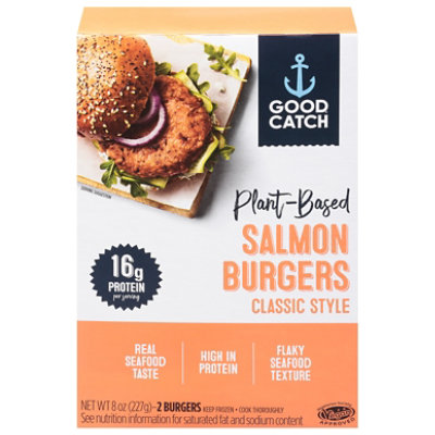 Salmon Burgers, 4 ct / 12 oz - Greatland Grocery