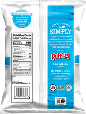 Ruffles Simply Sea Salt Potato Chips - 13 Oz - Image 6