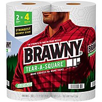 Brawny Tear A Square Paper Towels Double Rolls - 2 Count - Image 2