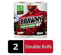 Brawny Tear A Square Paper Towels Double Rolls - 2 Count