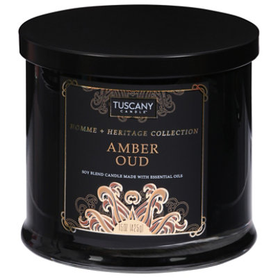 Tuscany Homme & Heritage Amber Oud Scented Candle - 15 Oz - Image 3