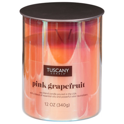 Tuscany Serene Clean Pink Grapefruit Scented Candle - 12 Oz - Image 3