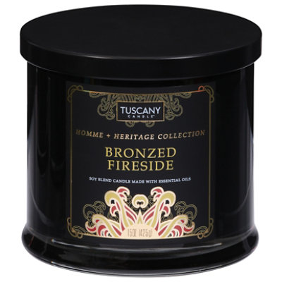 Tuscany Home & Heritage Bronzed Fireside Candle - 15 Oz - Image 3