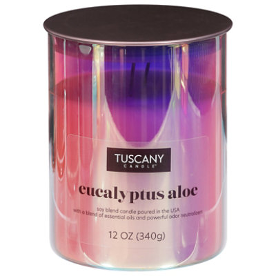 Tuscany Serene Clean Eucalyptus Aloe Scented Candle - 12 Oz - Image 3