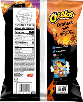 Cheetos Crunchy Hot Chili Fusion Cheese Flavored Snacks - 8.5 Oz - Image 6