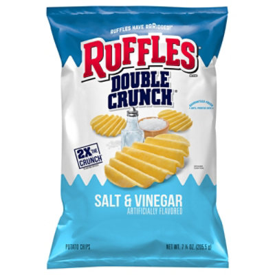 Ruffles Double Crunch Salt & Vinegar Potato Chips - 7.25 Oz - Image 3