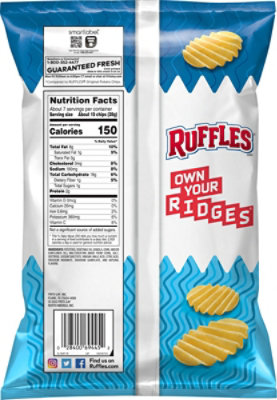 Ruffles Double Crunch Salt & Vinegar Potato Chips - 7.25 Oz - Image 6