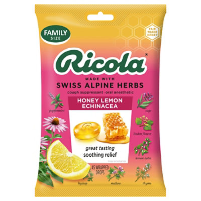 Ricola Honey Lemon with Echinacea Naturally Soothing Relief Lozenges - 45 Count - Image 2