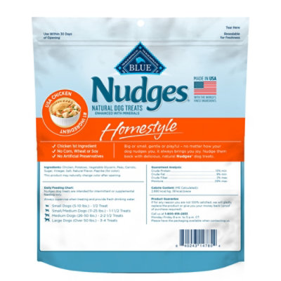 Blue Buffalo Nudges Homestyle Natural Real Chicken Peas and Carrots Dog Treats - 16 Oz - Image 2