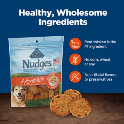 Blue Buffalo Nudges Homestyle Natural Real Chicken Peas and Carrots Dog Treats - 16 Oz - Image 7