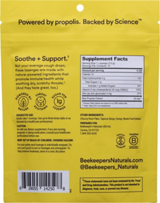 Beekeeper Naturals B Soothed Honey Lozenges - 14 Count - Image 5