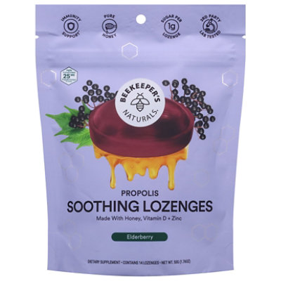 Beekeeper Naturals Elderberry Soothing Lozenges - 14 CT - Image 3