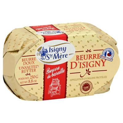 Isigny Ste Mere Churned Unsalted Brick French Butter - 8.8 Oz - Image 1