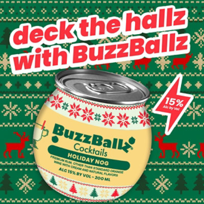 Buzzballs Chillers Eggnog Cocktail - 200 Ml - Image 3