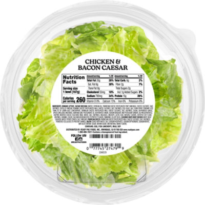 Bonduelle Bistro Bowl Chicken & Bacon Caesar Salad - 5.9 Oz - Image 5