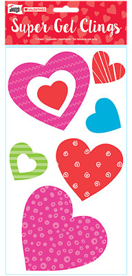 Mello Smello Heart Beats Gel Clings 6 x 12 Inch- Each - Image 1