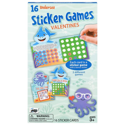 Mello Smello Undersea Sticker Games Card Kit - 32 Count - Image 3