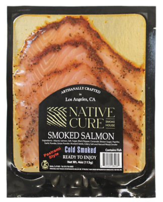 Native Cure Pastrami Style Smoked Salmon - 4 Oz - Image 1