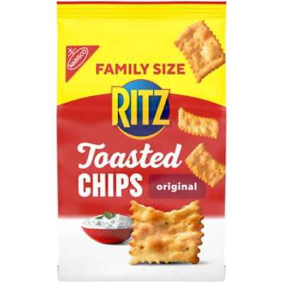 RITZ Toasted Chips Original Crackers Family Size - 11.4 Oz - Image 1