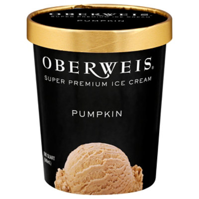 Oberweis Pumpkin Super Premium Ice Cream - 1 Quart - Image 1