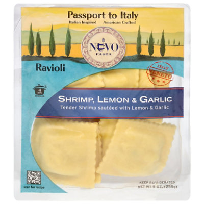 Nuovo Pasta Shrimp Lemon & Garlic Ravioli - 9 Oz