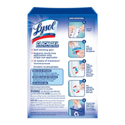 Lysol Click Gel Atlantic Fresh Automatic Toilet Bowl Cleaner - 6 Ct - Image 3