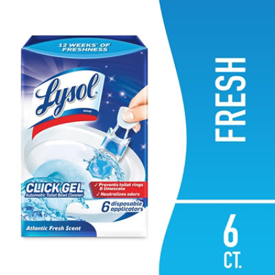 Lysol Click Gel Atlantic Fresh Automatic Toilet Bowl Cleaner - 6 Ct - Image 1