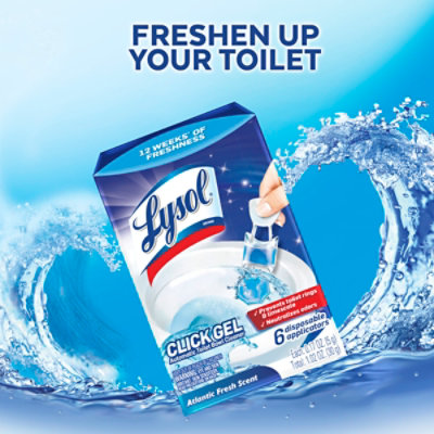 Lysol Click Gel Atlantic Fresh Automatic Toilet Bowl Cleaner - 6 Ct - Image 4