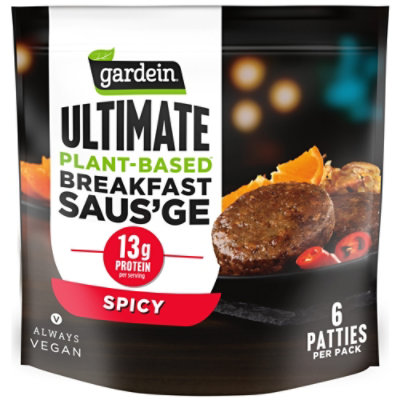 Gardein Ultimate Vegan Frozen Spicy Breakfast Saus'ge - 7.4 Oz - Image 1