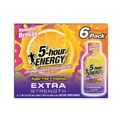 5-hour ENERGY Hawaiian Breeze Extra Strength - 6-1.93 Fl. Oz. - Image 2