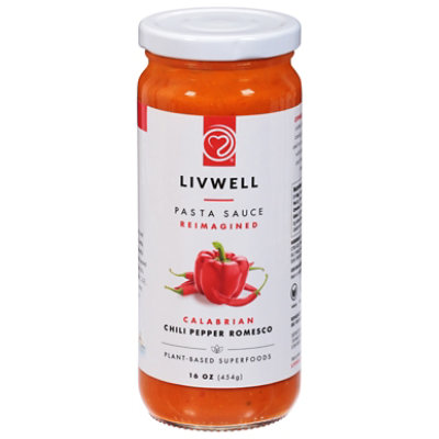 LIVWELL Calabrian Chili Pepper Romesco Sauce - 16 Oz