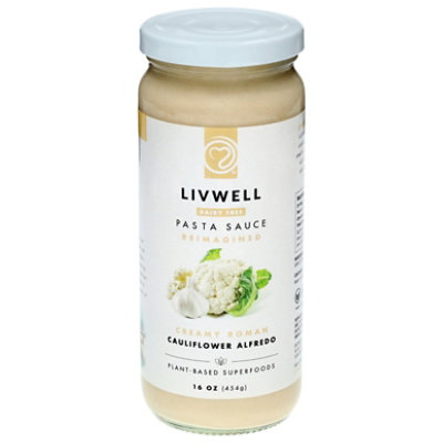 LIVWELL Creamy Roman Cauliflower Alfredo Sauce - 16 Oz