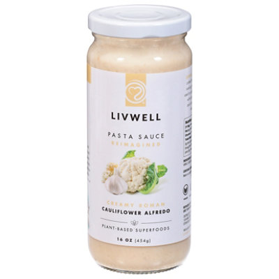 LIVWELL Creamy Roman Cauliflower Alfredo Sauce - 16 Oz - Image 3