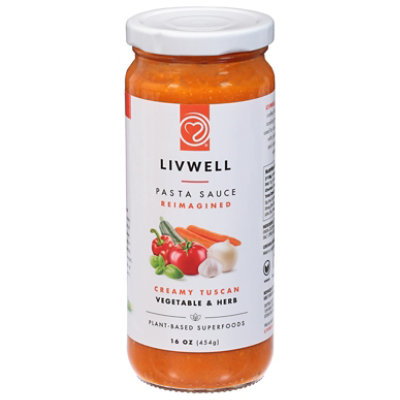 LIVWELL Creamy Tuscan Vegetable And Herb Sauce - 16 Oz - Image 3