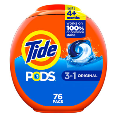 Tide 3 In 1 Original Pods - 76 Count - Image 1