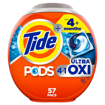 Tide 4 In 1 Ultra Oxi Original Pods - 57 Count - Image 1