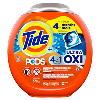 Tide 4 In 1 Ultra Oxi Original Pods - 57 Count - Image 2