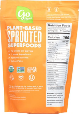Go Raw Organic Sprouted Sunflower And Pumpkin Seeds - 10 Oz - Image 6